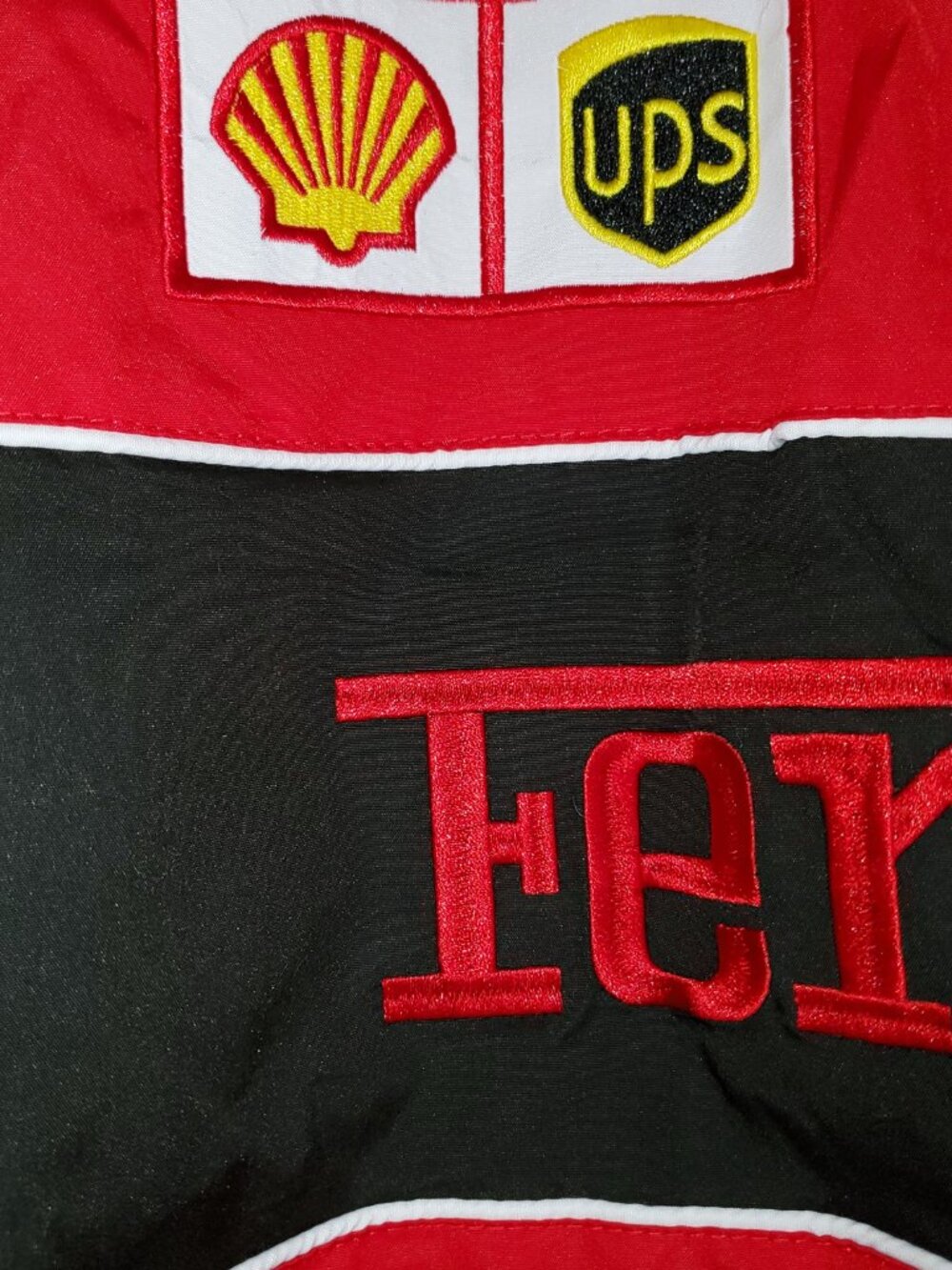 Ferrari F1 UPS Embroidered Shell Racing Jacket Size Large Red - Picture 2 of 13